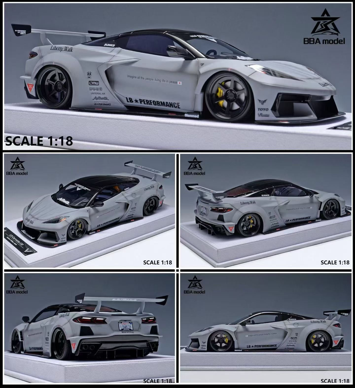 BBA Model 1/18 Corvette C8 Car Model