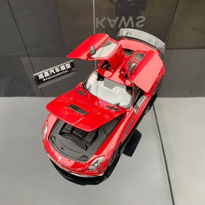 MINICHAMPS 1/18 Mercedes-Benz AMG SLS Black Series Aleación roja Modelo de coche de simulación totalmente abierto Colección de adornos