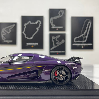 FRONTIART 1/18 Koenigsegg Regera Carbon Purple Limited Edition Model Car