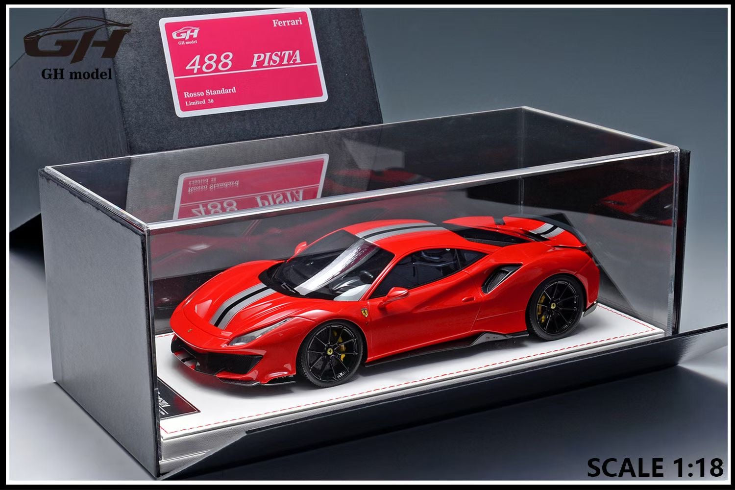 GH Model 1/18 Ferrari 488pista Limited Edition Model Figurine