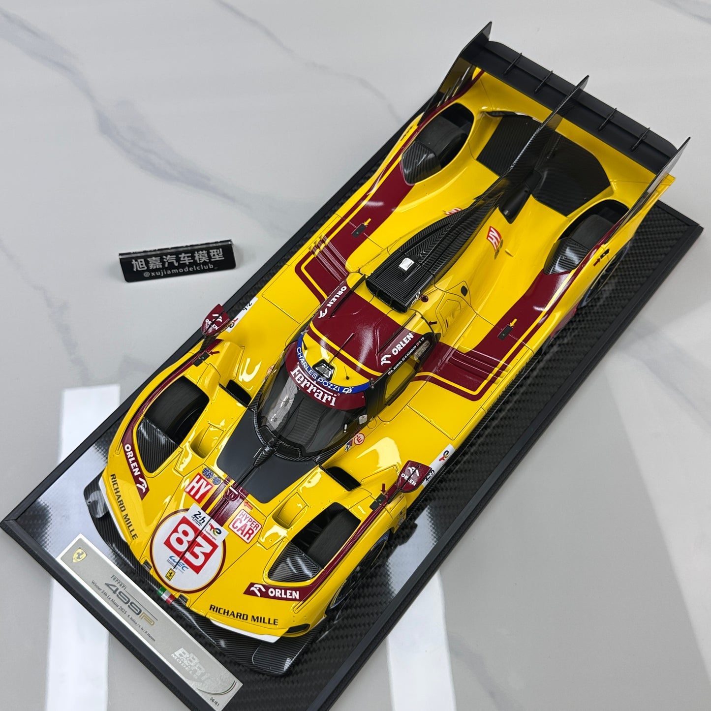 BBR 1/12 Ferrari 499P Le Mans 2025; Ye Yifei, champion, Le Mans #83, BBR1228C