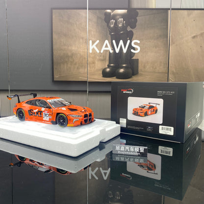 Topspeed 1/18 BMW M4 GT3 M4 GT3 BMW M Team WRT orange-red painting simulation car model ornaments