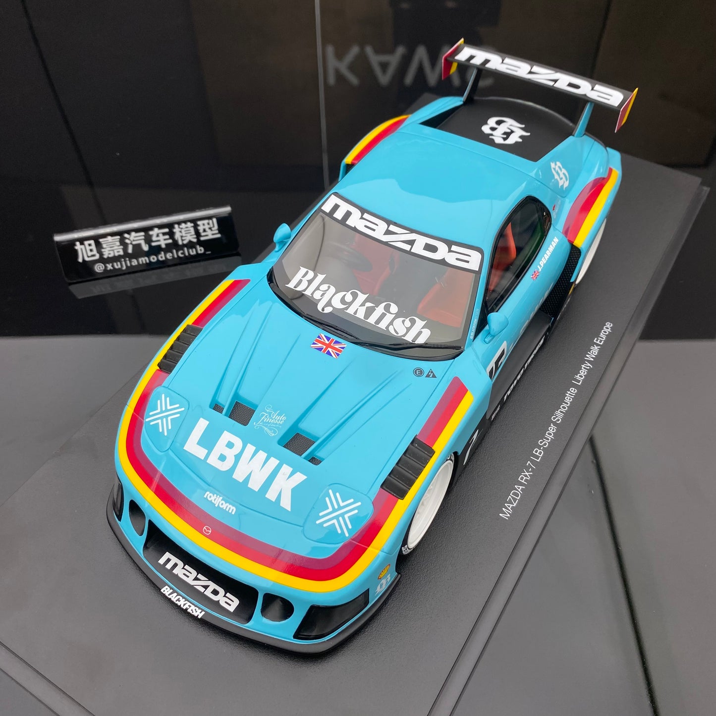 Topspeed 1/18 Mazda RX-7 LB- Super Silhouette Liberty Walk Europe Limited Edition Car Model Ornament