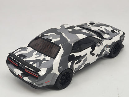 GT SPIRIT 1/18 Dodge Hellcat Black and White Camouflage Model Car Model