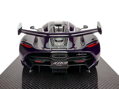 Frontiart 1/18 Koenigsegg Jesko Carbon Purple, limited to 100 units worldwide.