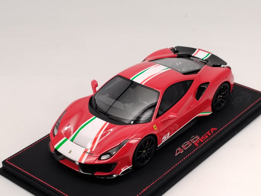 BBR 1/18 Ferrari 488 Pista Piloti 51# Standard Red Simulation Car Model