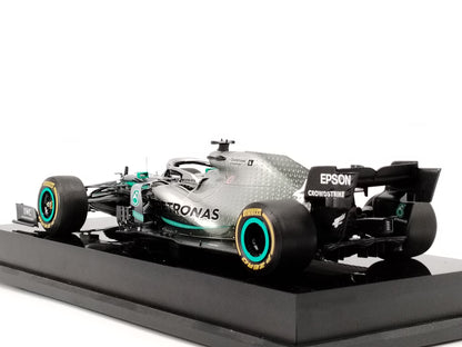 Amalgam 1/18 Mercedes-AMG F1 W10 EQ POWER+2019 Hamilton Black and Gray Limited Edition Car Model M6042-324