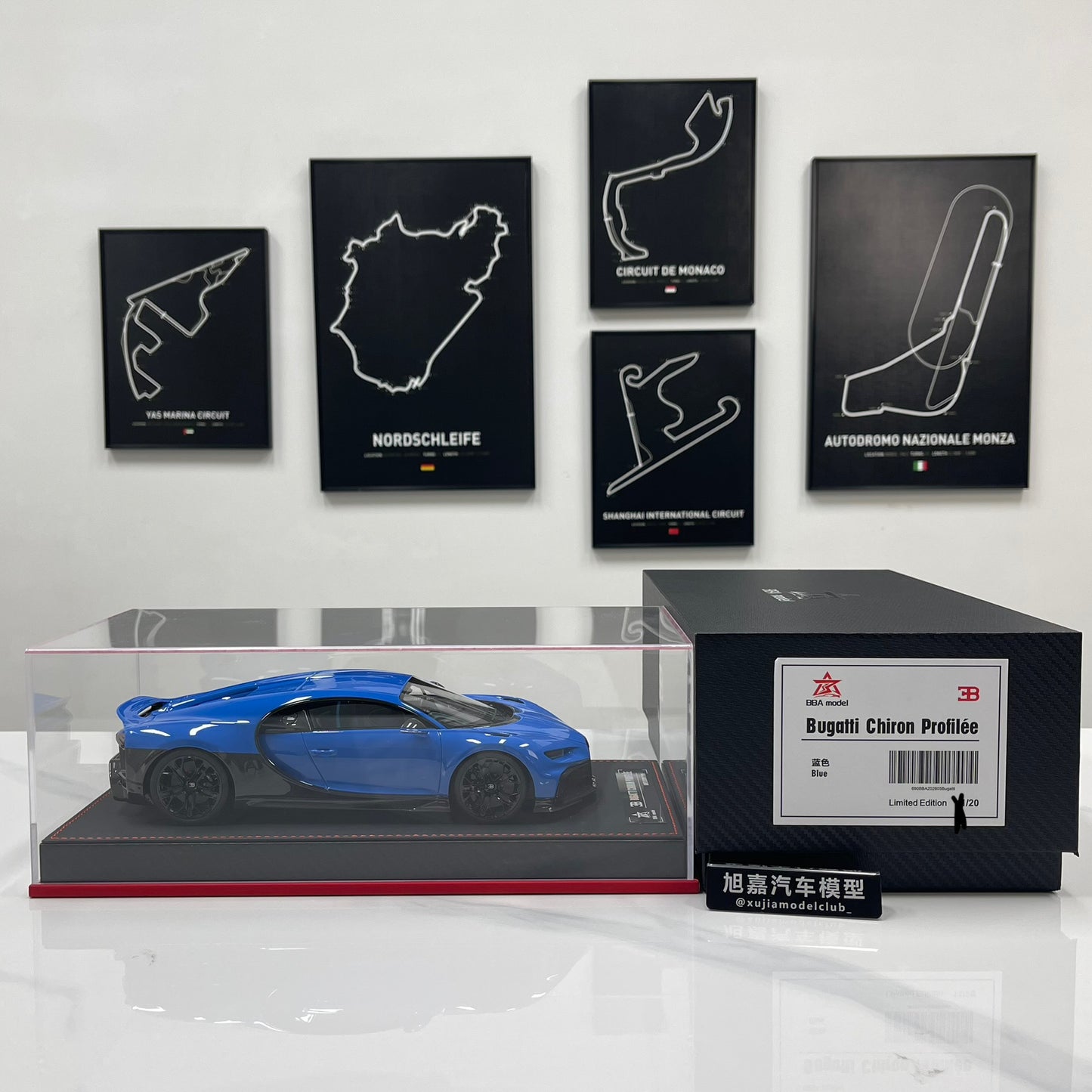 BBA MODEL 1/18 Bugatti Chiron Profilée Blue