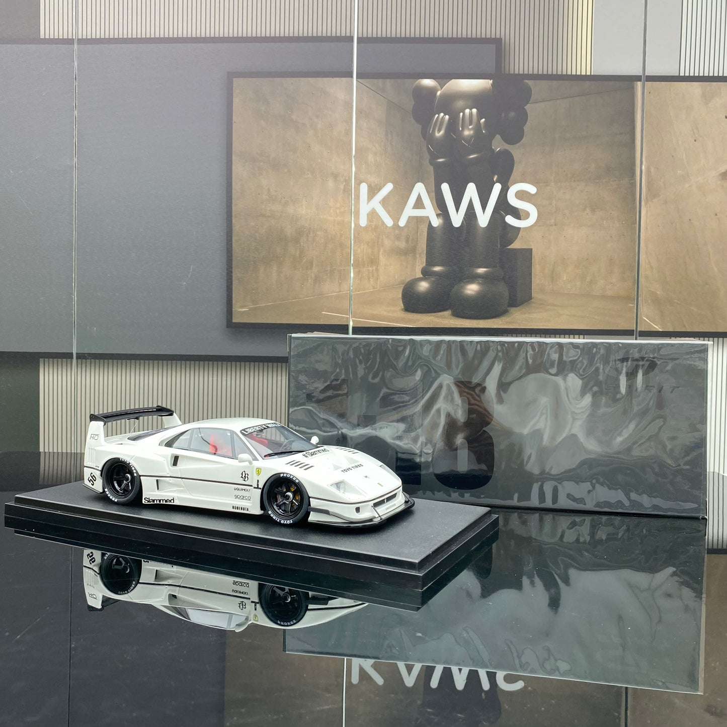 GT Spirit 1/18 Ferrari F40 white simulation car model collection ornaments