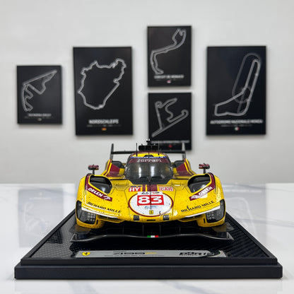 BBR 1/12 Ferrari 499P Le Mans 2025 - Ye Yifei's championship sprint in dirty form - Le Mans #83 - BBR1228Cdirty