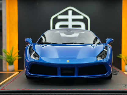 BBR 1:18 Ferrari 488 Spider IAA Frankfurt 2015 Met Blue 093/288 DDJ115