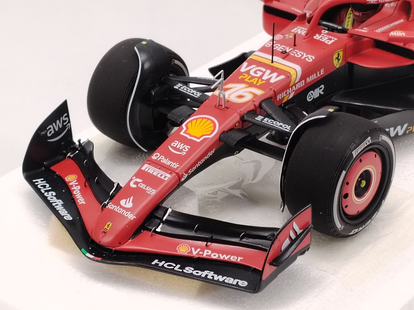BBR 1/18 Ferrari SF-24 Charles Leclerc Australia GP 2024, Red, Simulation Car Model