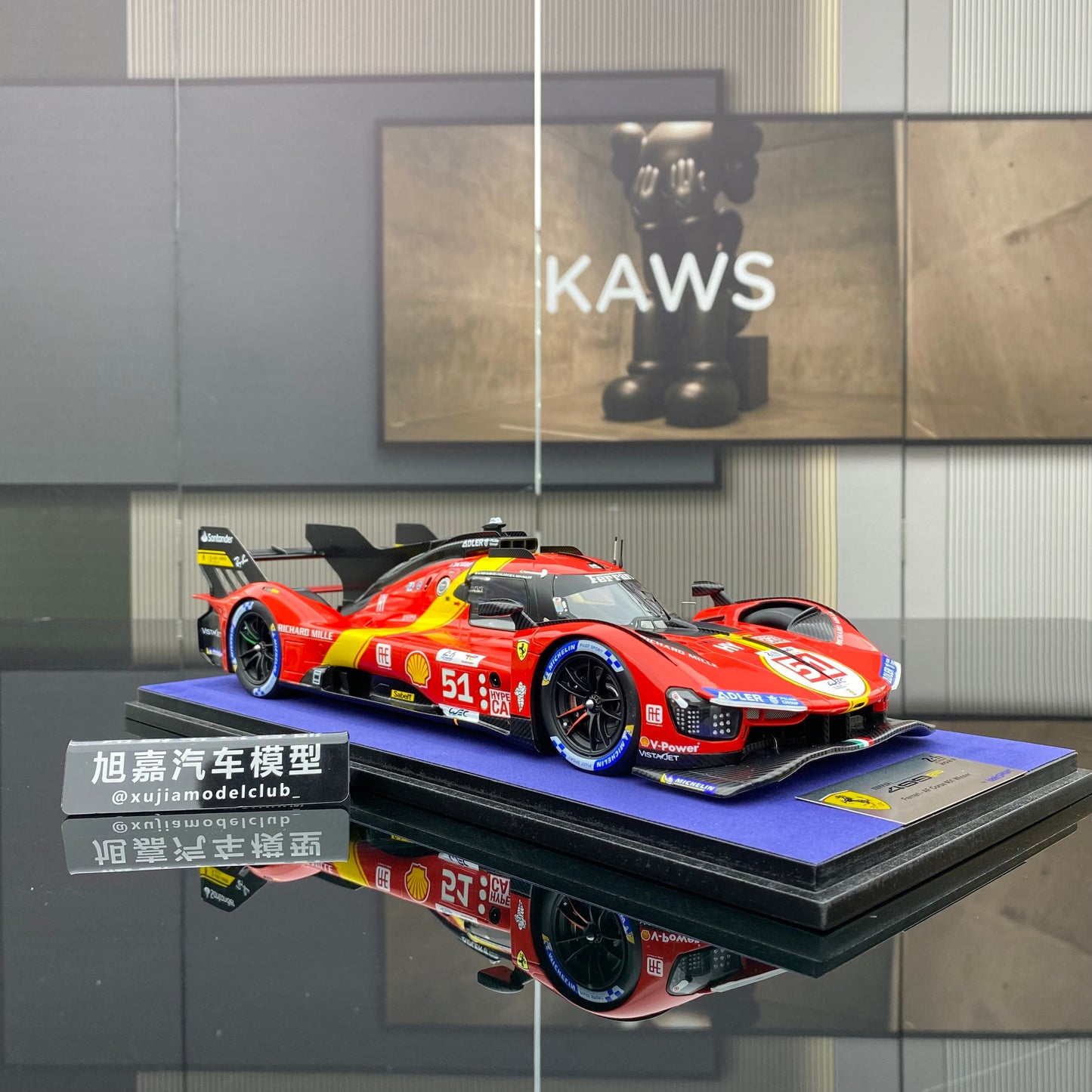 looksmart 1/18 Ferrari 499P Modificata #24 Red Simulation Car Model！looksmart 1/18 Ferrari 499P 2023 Le Mans Victory No. 51 Red Simulation Car Model