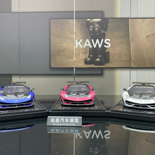 VIP 1/18 Lamborghini SVJ wide body modified car model ornament