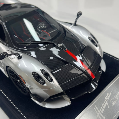 HH Model 1/18 Pagani Huayra Silver & Black Carbon HH662