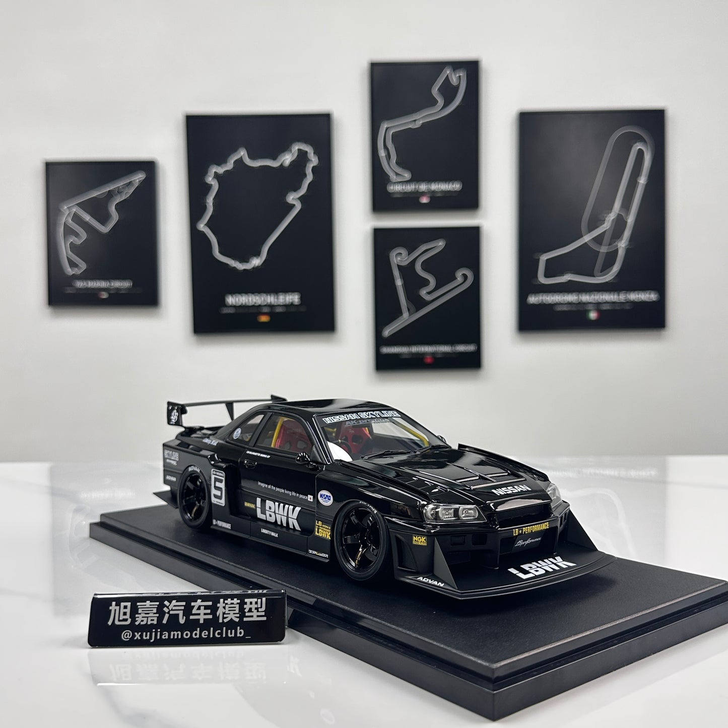 GT Spirit 1/18 Nissan Skyline GTR R34 LB - Super Silhouette Black Livery CLDC049