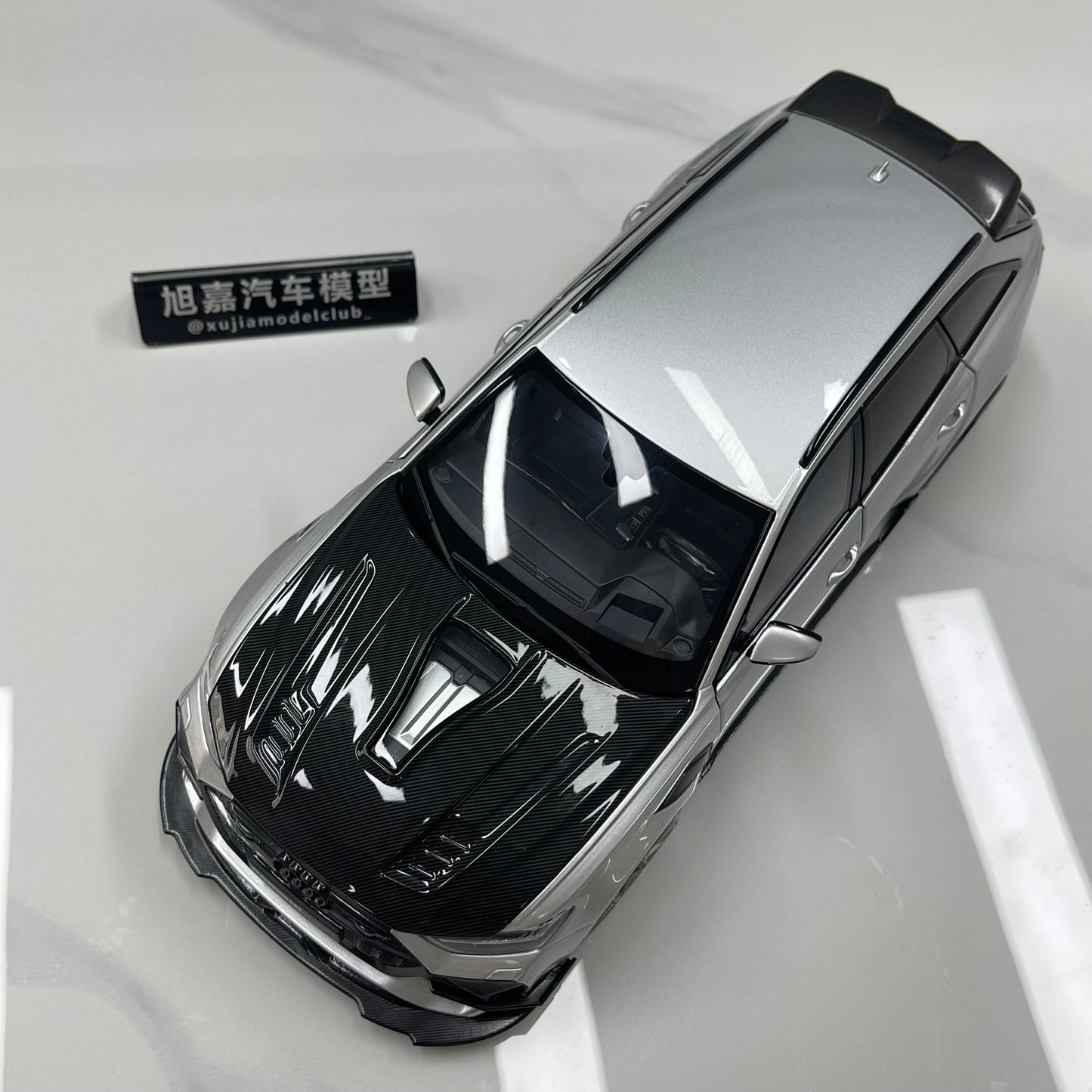 KILO Works 1/18 Audi Darwin RS6 Foil Silver Alloy Fully Open Simulation Model Car