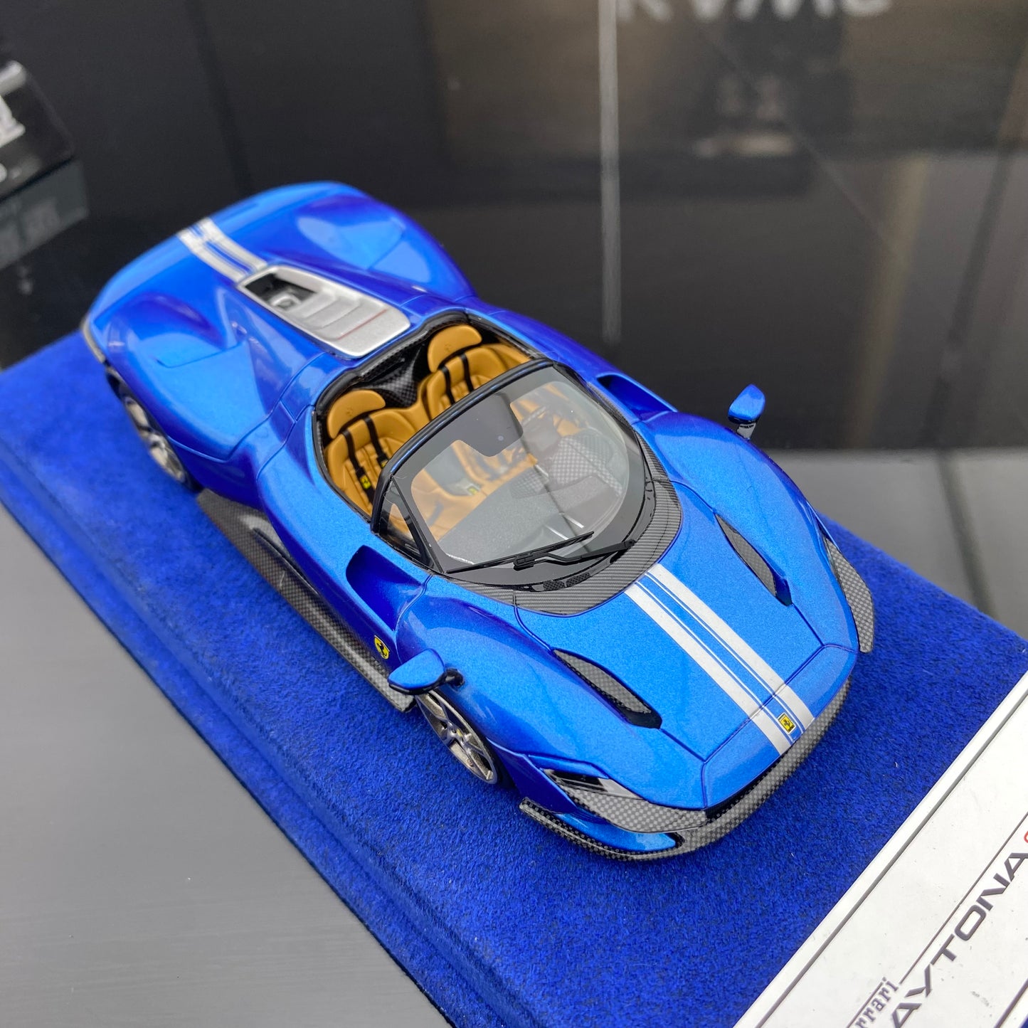 BBR 1/43 Ferrari SP3 Metallic Blue Simulation Car Model Ornament Limited Edition