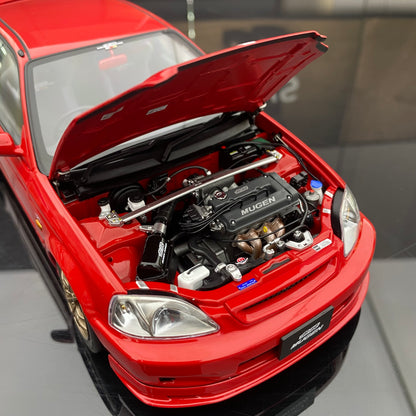 MH 1/18 Honda Civic EK9 Alloy Fully Open Simulation Car Model Ornaments