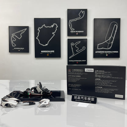 LCD 1/43 Pagani Huayra R Die-cast Model (Fully Opening Parts) – Matte White (LCD43017-PW)