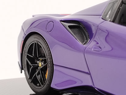 DINOMDOEL 1/18 Ferrari 488 PISTA SPIDER Purple Simulation Model Car FPS003B