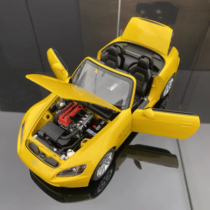 MH 1/18 Honda S2000 (AP2) Yellow Alloy Fully Open Simulation Car Model