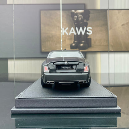 VMB 1/18 Rolls-Royce Phantom Matt Black Glossy Black Double Color Matching Limited Edition Car Model Ornament