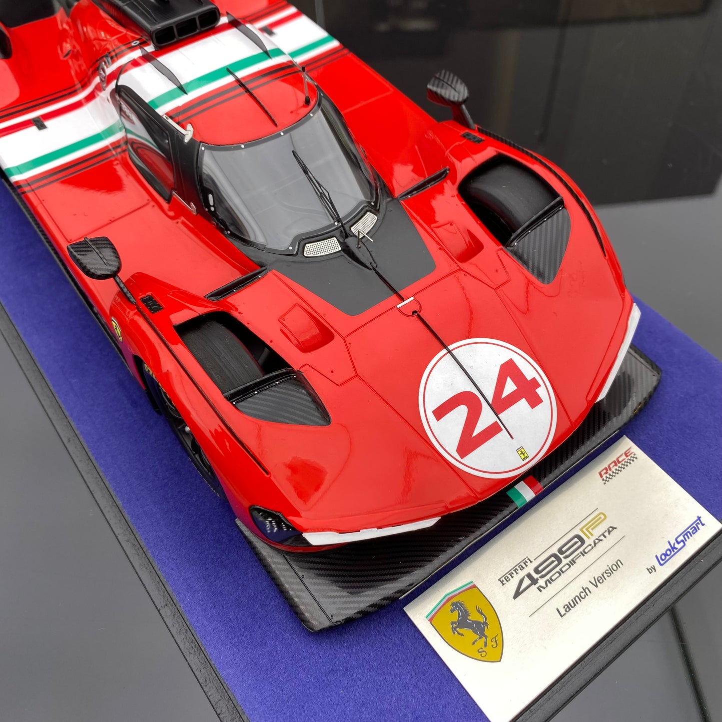 looksmart 1/18 Ferrari 499P Modificata #24 Red Simulation Car Model！looksmart 1/18 Ferrari 499P 2023 Le Mans Victory No. 51 Red Simulation Car Model