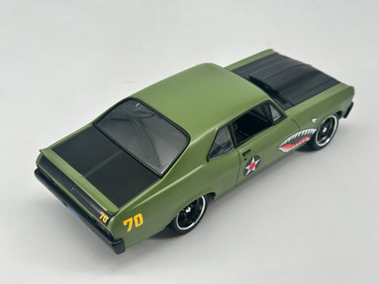 GMP 1/18 Chevrolet NOVA STREET FIGHTER WARHAWK Army Green Alloy Car Model