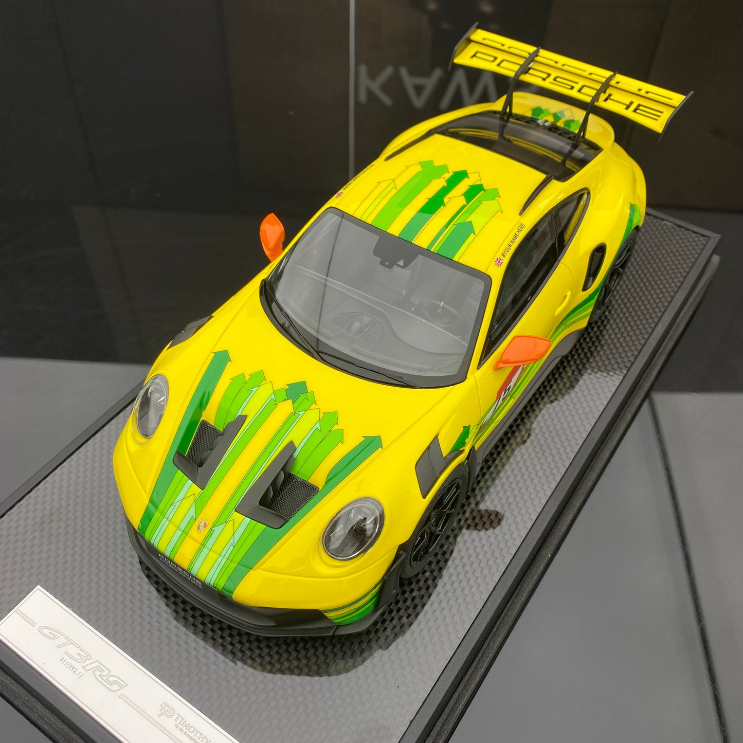 TP 1/18 Porsche 992 GT3 RS (Weissach Package) Glorora painting simulation car model