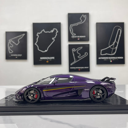 FRONTIART 1/18 Koenigsegg Regera Carbon Purple Limited Edition Model Car