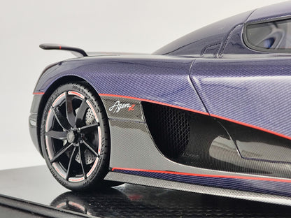 Frontiart 1/18 Koenigsegg Agera RS Carbon Blue Red Line Limited Edition Simulation Model Car