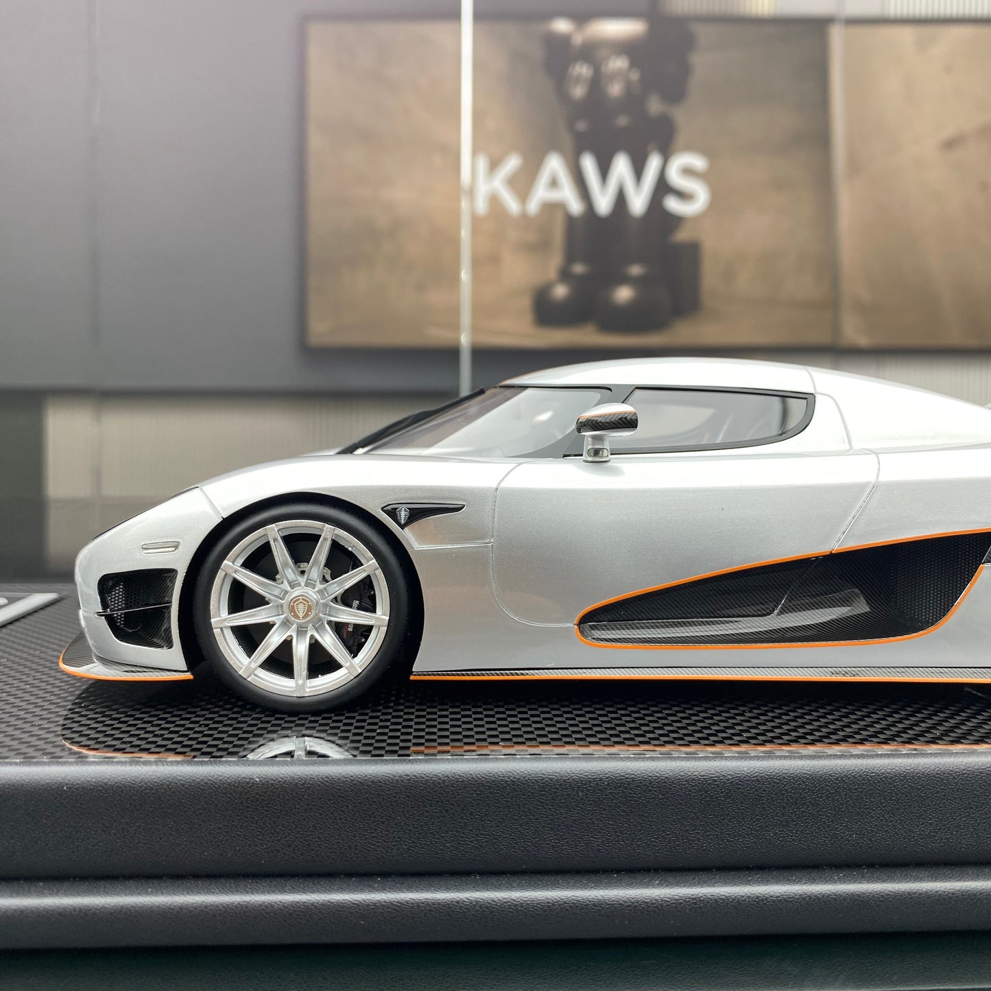 VMB 1/18 Koenigsegg CCX silver carbon fiber limited edition car model