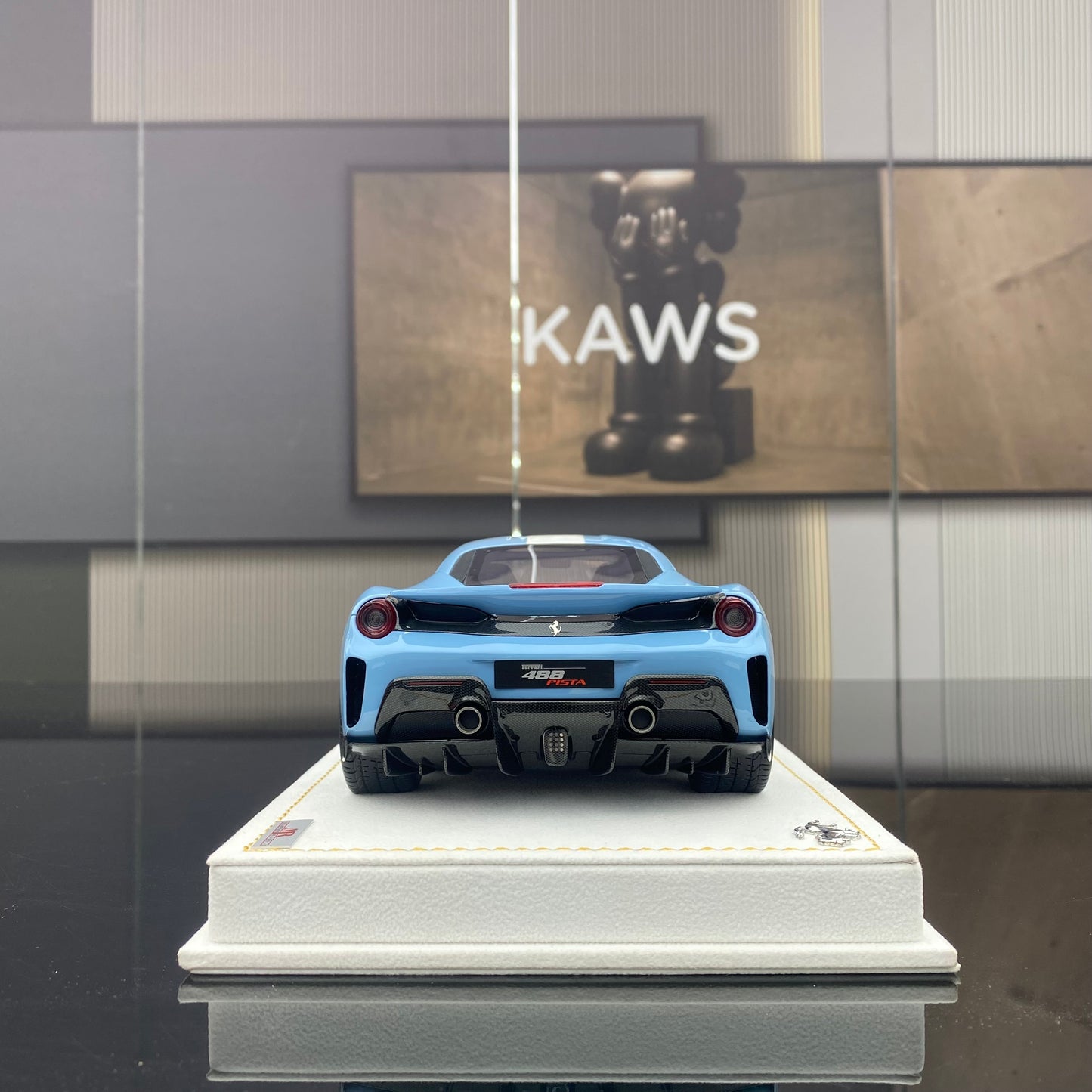 MR 1/18 2025 Year of the Snake Edition Ferrari 488 pista Plata Blue car model