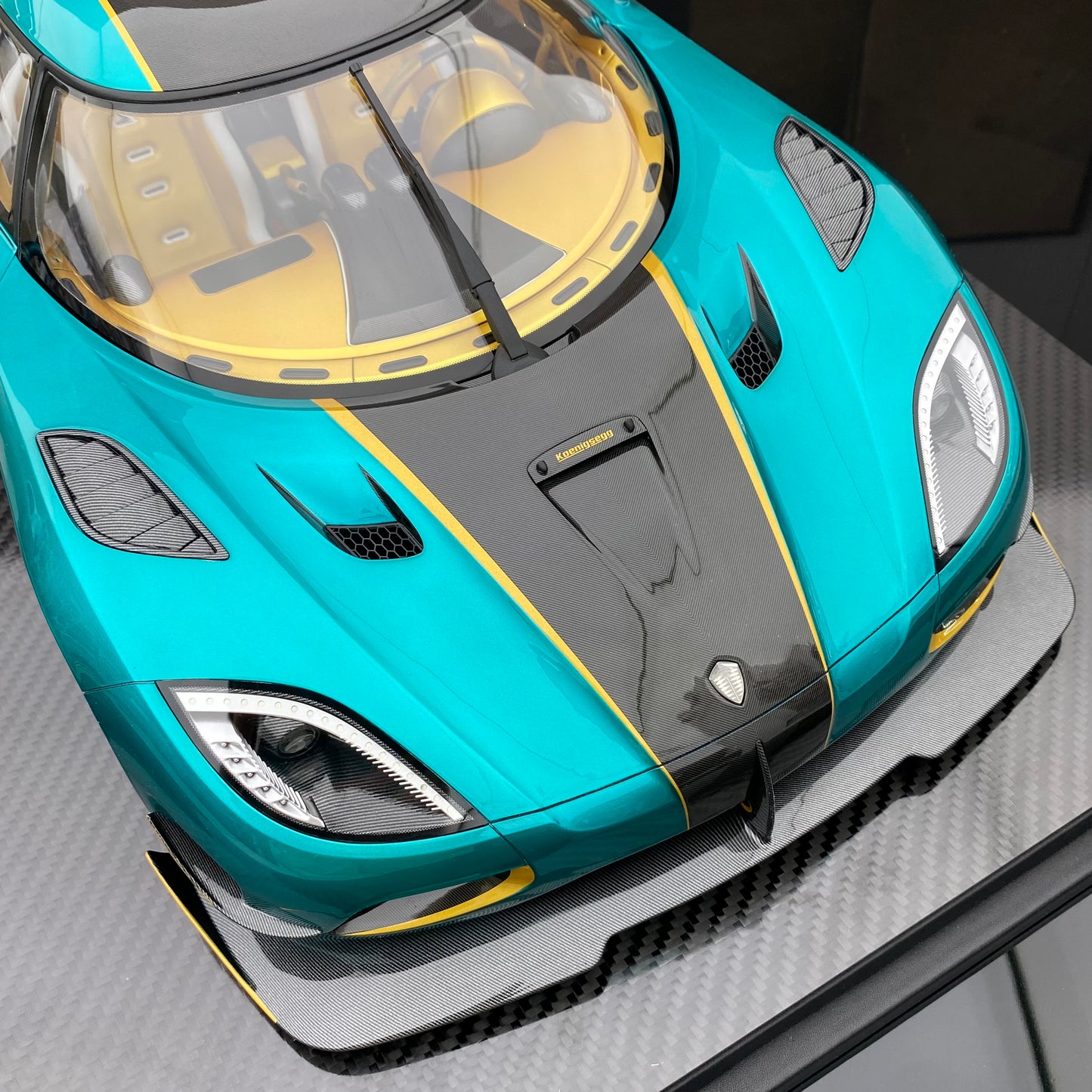 FRONTIART FA 1/8 Koenigsegg Agera RSR Ocean Blue Limited Edition Car Model Ornament