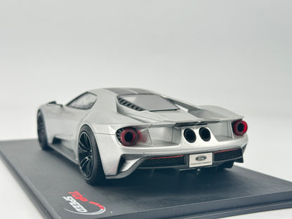 TOPSPEED 1/18 Ford GT Silver Simulation Car Model Ornaments