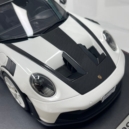IVY 1/12 Porsche 992 GT3 RS White Wheels Limited Edition Model Car
