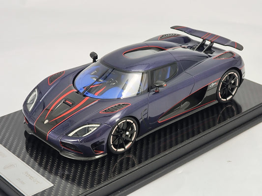 Frontiart 1/18 Koenigsegg Agera RS Carbon Blue Red Line Limited Edition Simulation Model Car
