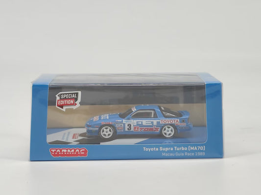 Tarmac Works 1/64 Toyota Supra Turbo MA70 Blue Paint T64-064-89MGP03