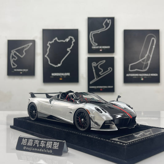HH Model 1/18 Pagani Huayra Silver & Black Carbon HH662