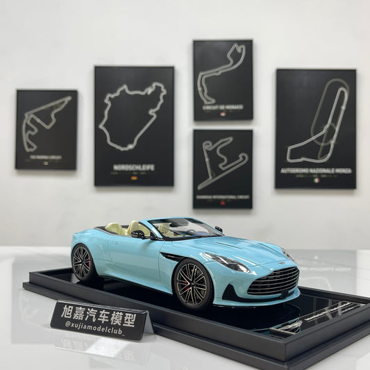 MOTORHELIX 1/18 Aston Martin DB12 Volante (Convertible) – Glass Blue – MH397