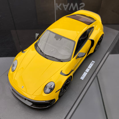 GT Spirit 1/18 Porsche BRABUS 900 ROCKET-R Yellow Simulation Car Model