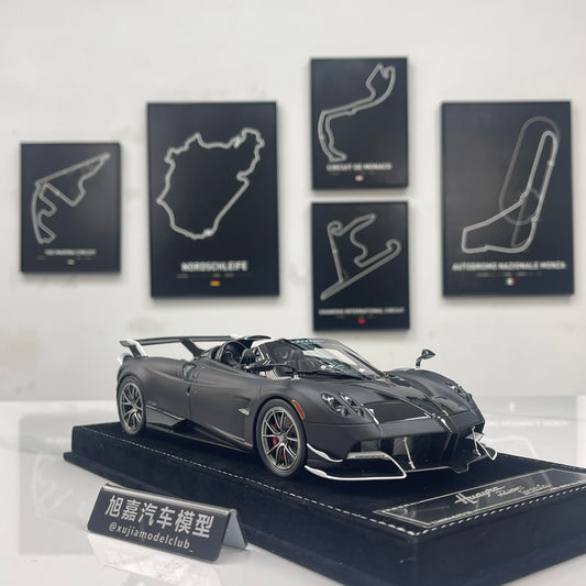 HH Model 1/18 Pagani Huayra Matte Black Carbon HH663