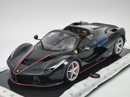 Amalgam 1/8 Ferrari LaFerrari Convertible Black High-end Simulation Car Model Ornaments