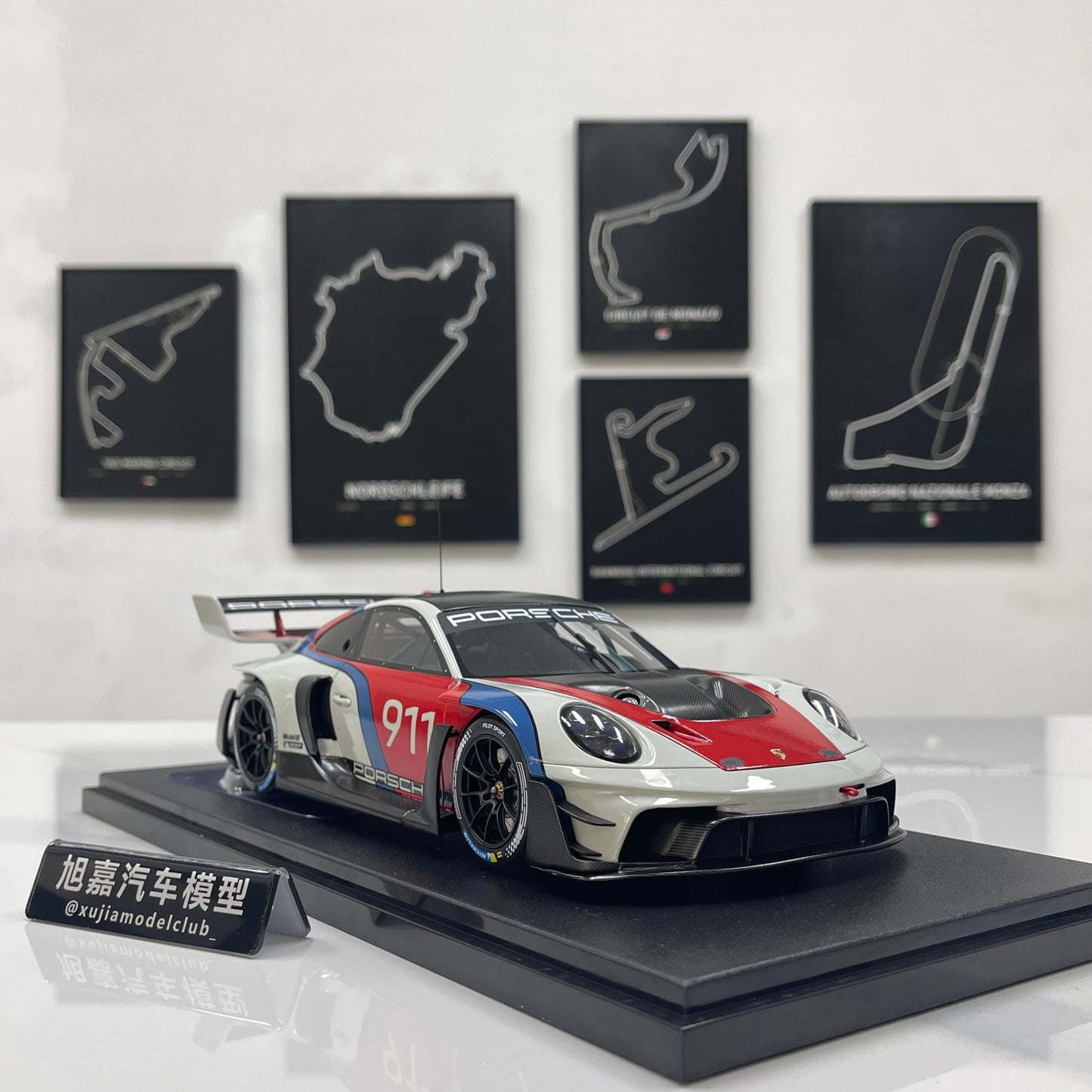 GT Spirit 1/18 Porsche 911 (992) GT3 R Rennsport White/Red Livery GT495