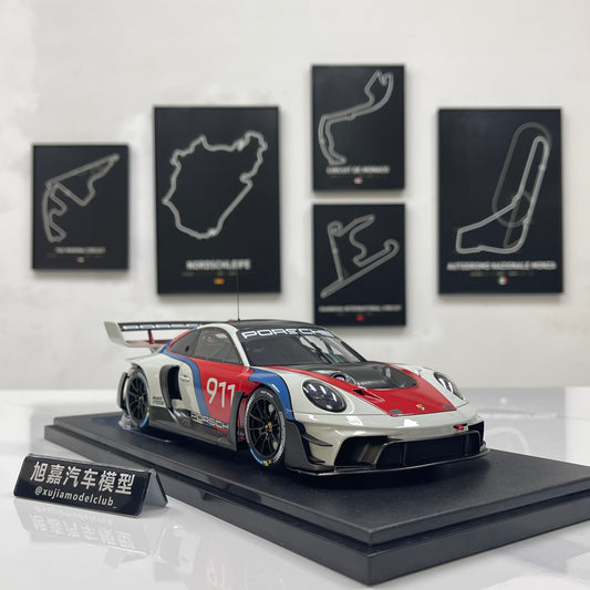 GT Spirit 1/18 Porsche 911 (992) GT3 R Rennsport White/Red Livery GT495