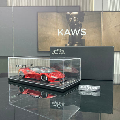 VIP 1/18 Ferrari F8 wide-body modified version simulation car model ornament gift