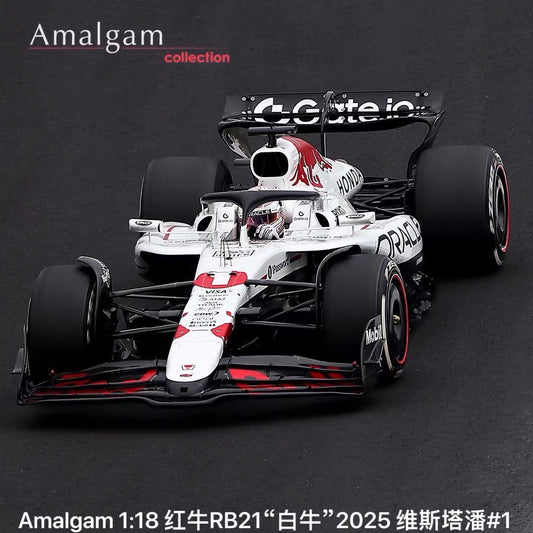 Amalgam 1/18 2025 Japan Grand Prix White Bull Verstappen RB21 Victory Resin