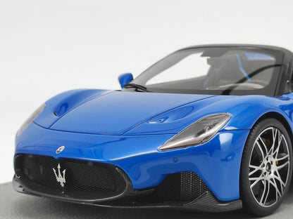 BBR 1/18 Maserati MC20 CIELO Convertible Boundless Blue Resin Car Model P18222D