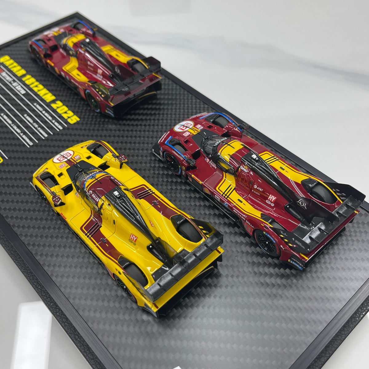 BBR 1/18 Ferrari 499P Set Qatar 2025 set with 3 models - car n. 51 - n. 83 - n. 50 BBRC319SET